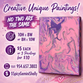 Original Acrylic Pour Painting — Pink, Purple & Silver Glitter