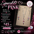 Sparkle in Pink Necklace and Earrings Set with Swarovski Crystals in Pacific Opal and Rose