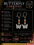 Handmade Butterfly Dangle Wire Hook Earrings