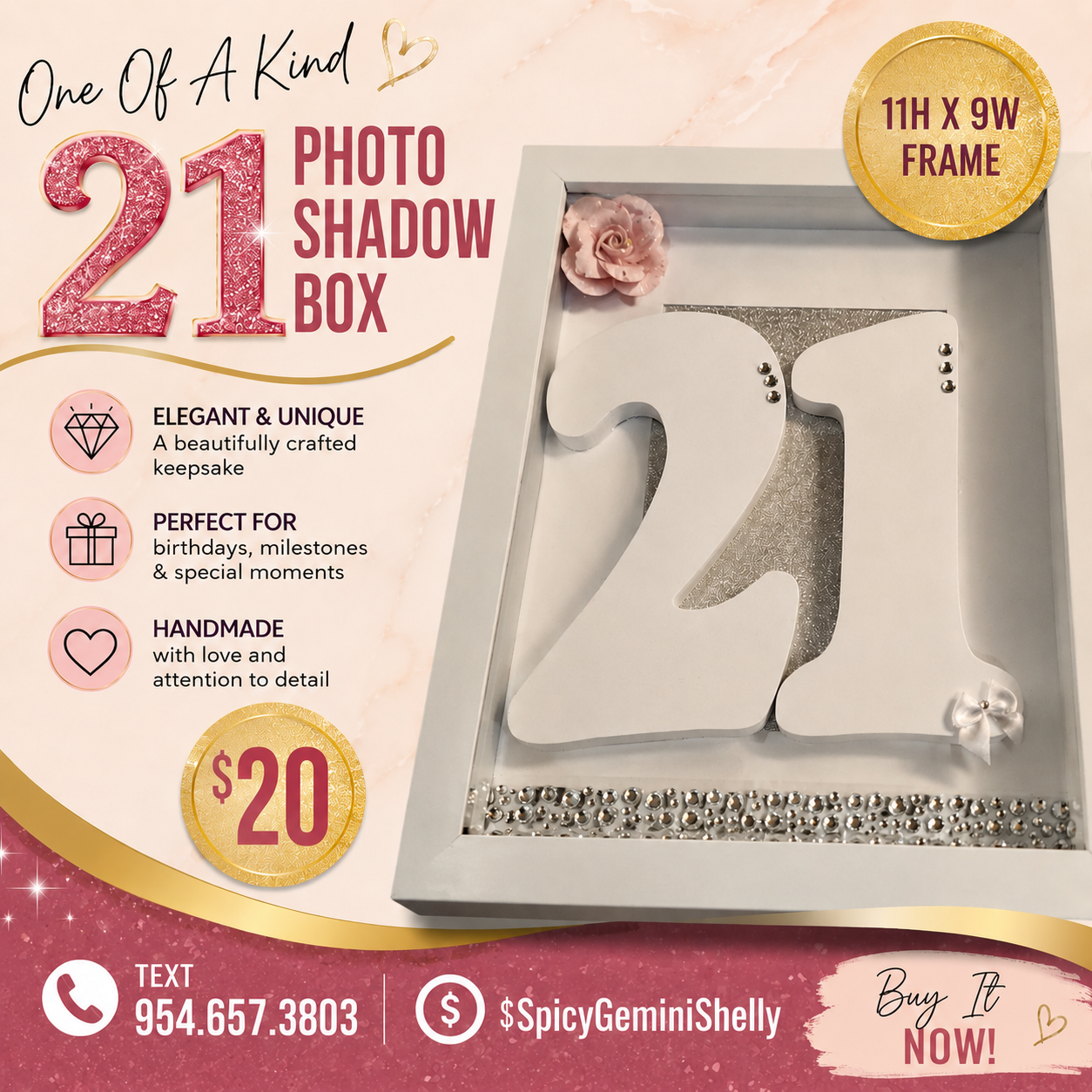 21 Photo Shadow Box — One of a Kind