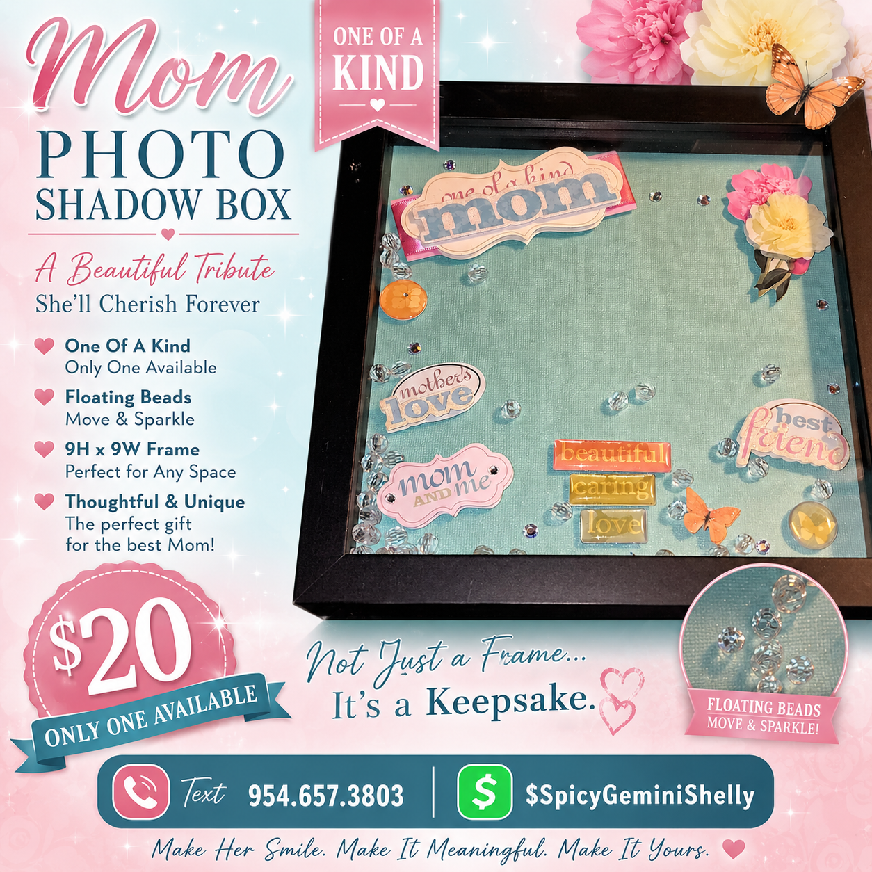 Mom Photo Shadow Box — One of a Kind Keepsake