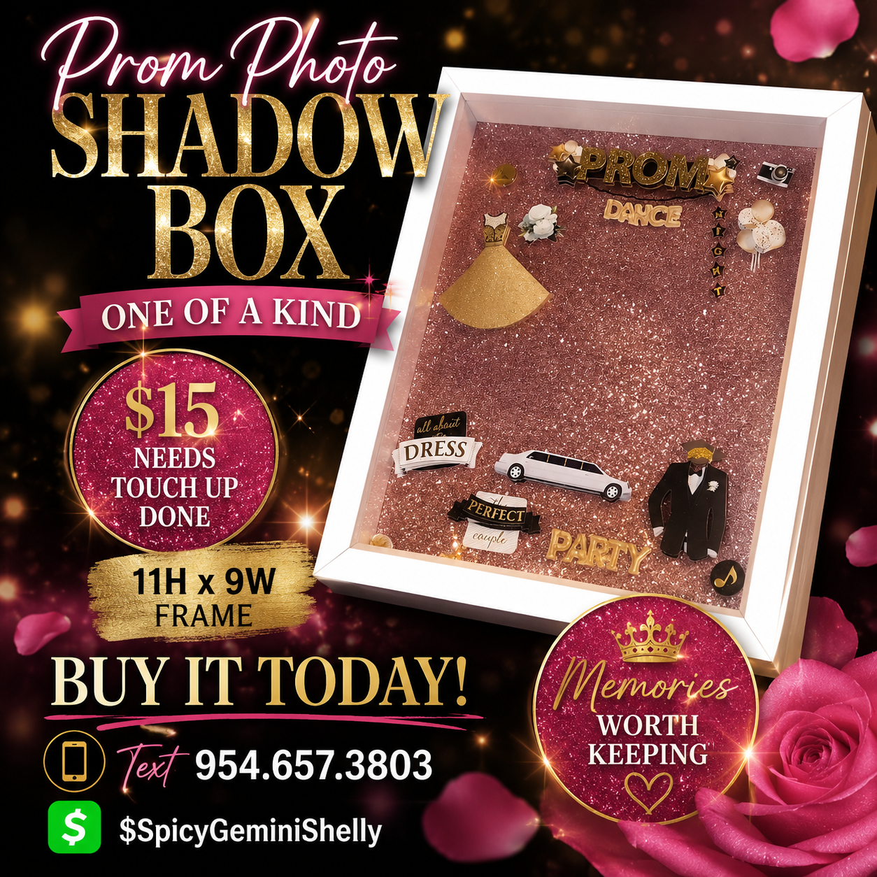 Prom Photo Shadow Box — One of a Kind