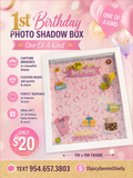 1st Birthday Photo Shadow Box — One of a Kind