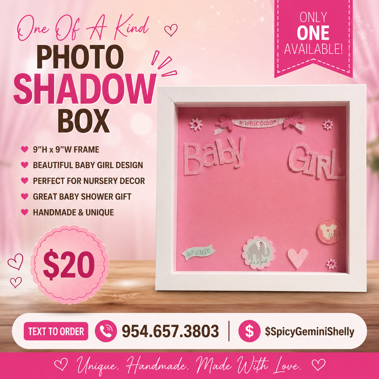 Photo Shadow Box — Baby Girl