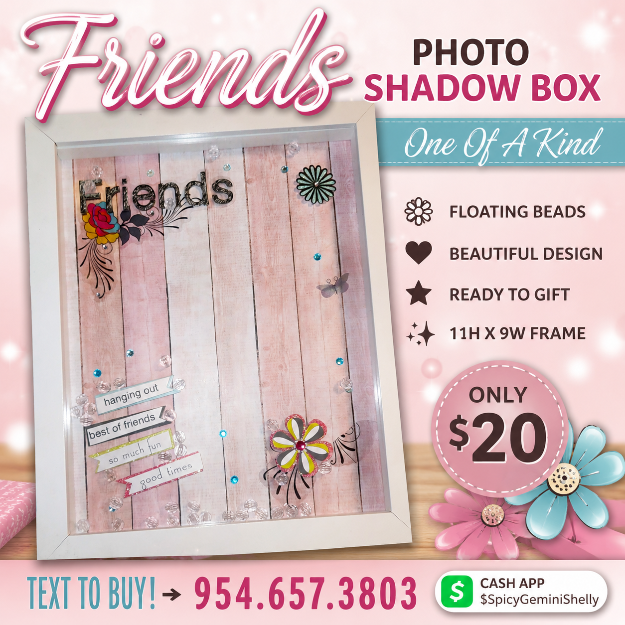Friends Photo Shadow Box — One of a Kind