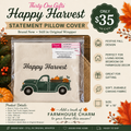 🍂 Thirty-One Gifts Fall Truck Happy Harvest Statement Pillow Cover 🍂